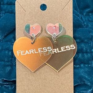 Taylor Swift New Fearless Heart Shaped Dangle Earrings🤩🎆